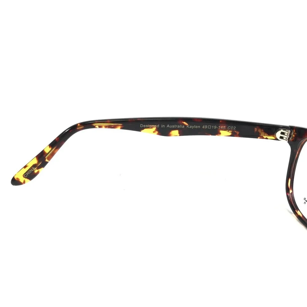 Iconik Eyeglasses Frames Kaylen C02 Brown Tortoise Square Full Rim 49-19-145